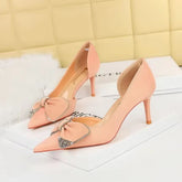 Elegant soft peach heels